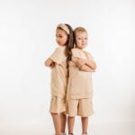 MiniMo Σετ κοντομάνικο unisex beige