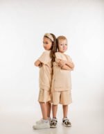 MiniMo Σετ κοντομάνικο unisex beige