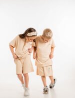 MiniMo Σετ κοντομάνικο unisex beige - Image 4
