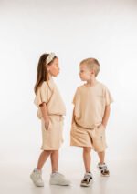 MiniMo Σετ κοντομάνικο unisex beige - Image 2