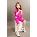 MiniMo Set T-shirt κολάν biker magenda