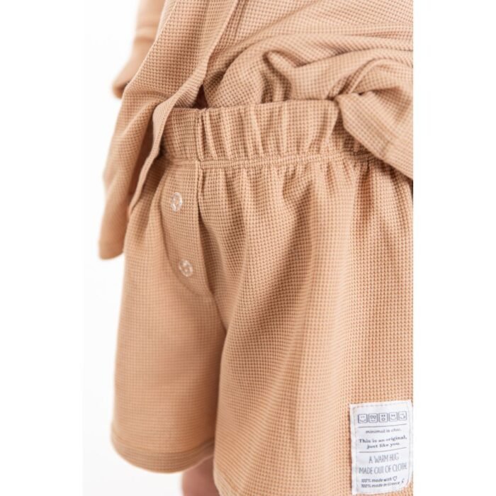 MiniMo Σετ waffle unisex tan - Image 6