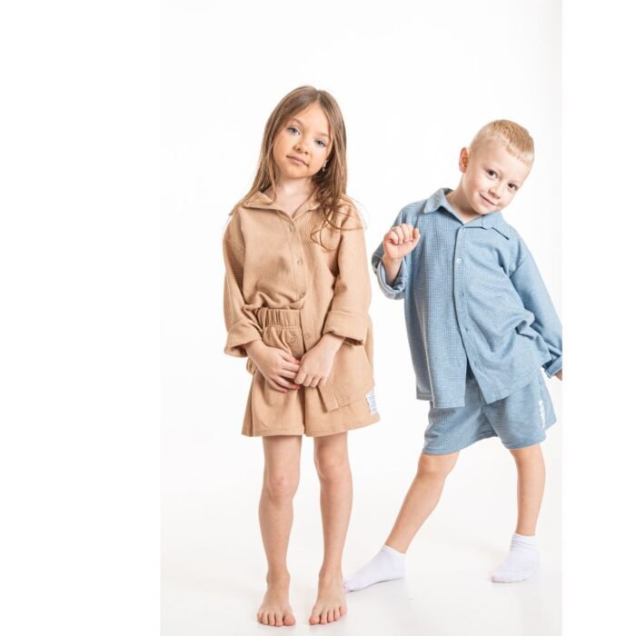 MiniMo Σετ waffle unisex tan - Image 2