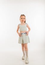 MiniMo Σετ σορτς μπουστάκι pistachio - Image 4