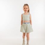 MiniMo Σετ σορτς μπουστάκι pistachio