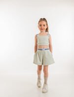 MiniMo Σετ σορτς μπουστάκι pistachio