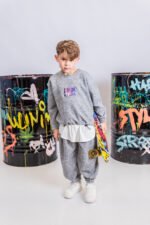 MiniMo Σετ φόρμες φούτερ grey