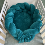 Βρεφική φωλιά πλεξούδα petrol