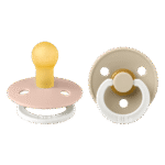 Bibs πιπίλες COLOUR vanilla/blush GLOW - size 3